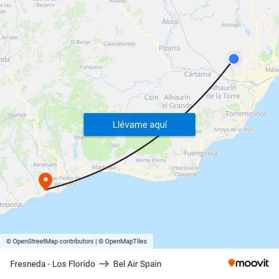 Fresneda - Los Florido to Bel Air Spain map