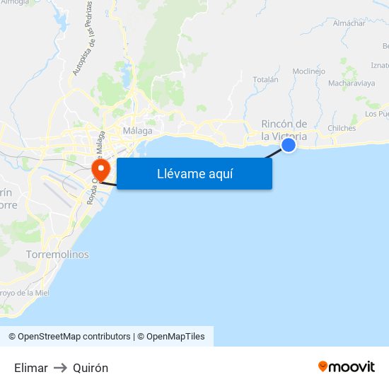 Elimar to Quirón map