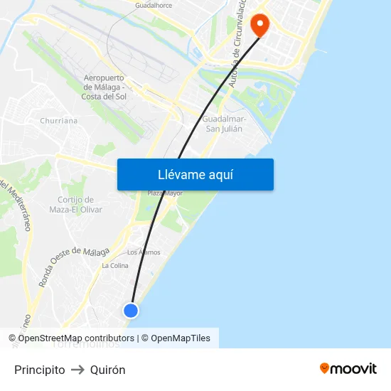 Principito to Quirón map