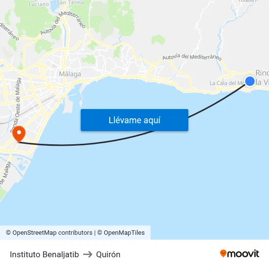 Instituto Benaljatib to Quirón map