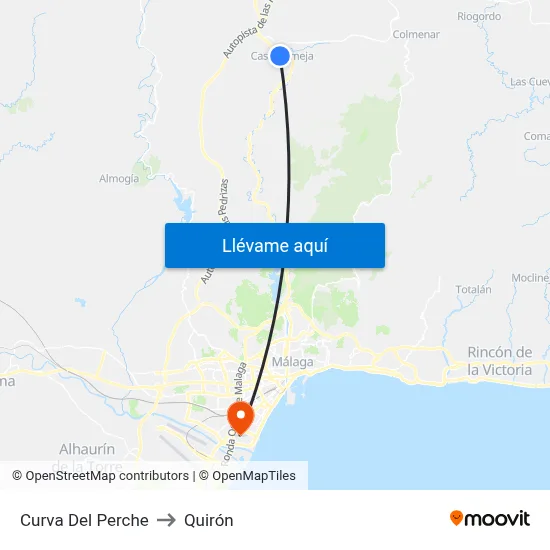 Curva Del Perche to Quirón map