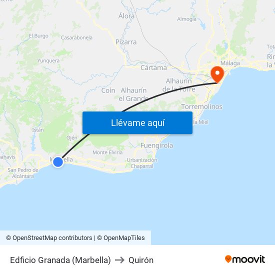 Edficio Granada (Marbella) to Quirón map