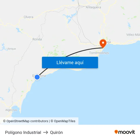 Polígono Industrial to Quirón map