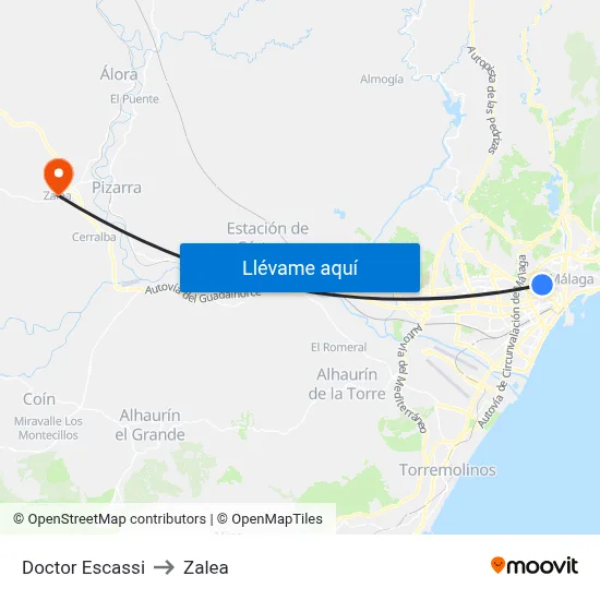 Doctor Escassi to Zalea map