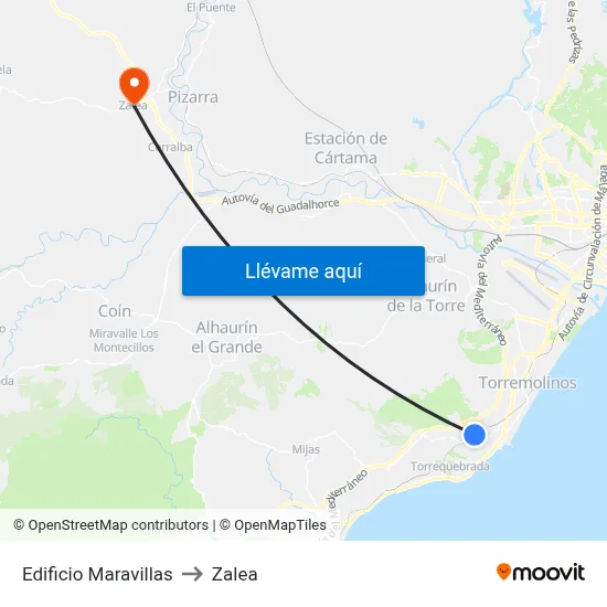 Edificio Maravillas to Zalea map