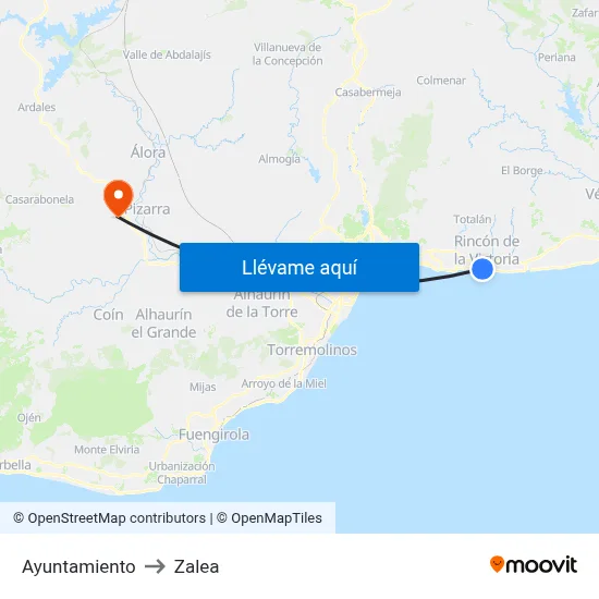 Ayuntamiento to Zalea map