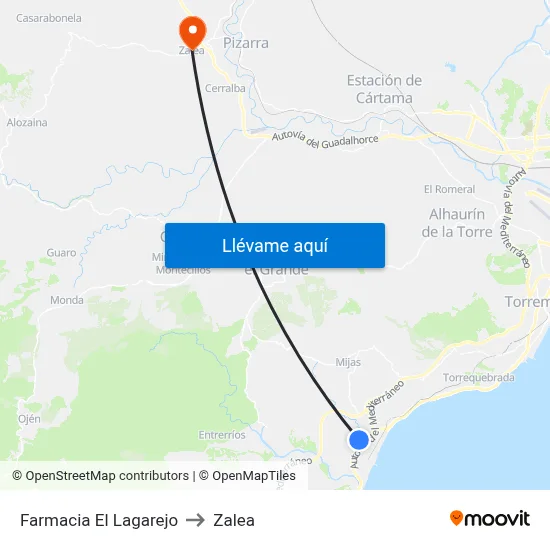Farmacia El Lagarejo to Zalea map