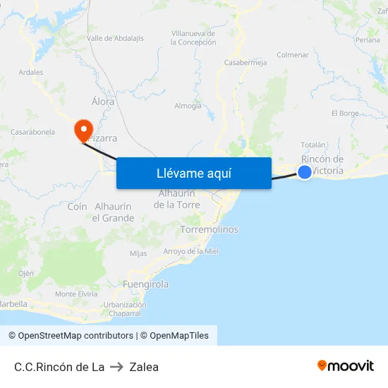 C.C.Rincón de La to Zalea map