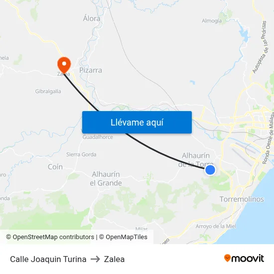 Calle Joaquin Turina to Zalea map