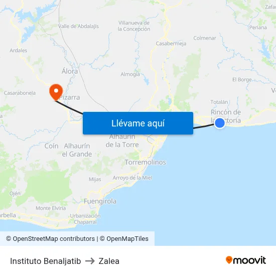 Instituto Benaljatib to Zalea map