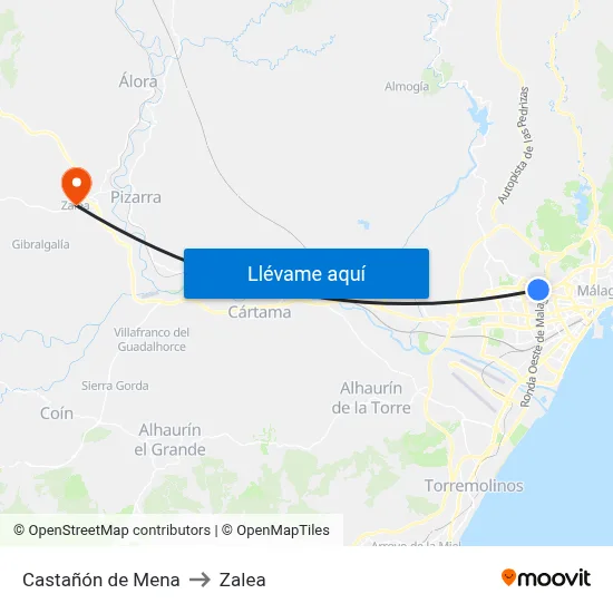 Castañón de Mena to Zalea map