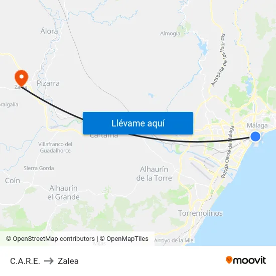 C.A.R.E. to Zalea map