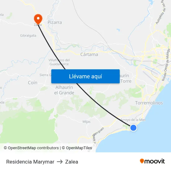 Residencia Marymar to Zalea map