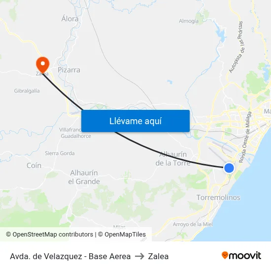 Avda. de Velazquez - Base Aerea to Zalea map