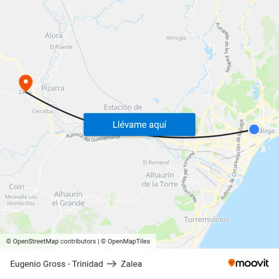 Eugenio Gross - Trinidad to Zalea map