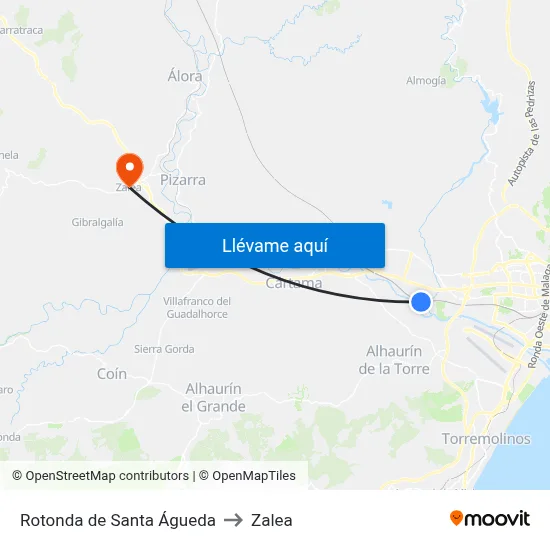 Rotonda de Santa Águeda to Zalea map