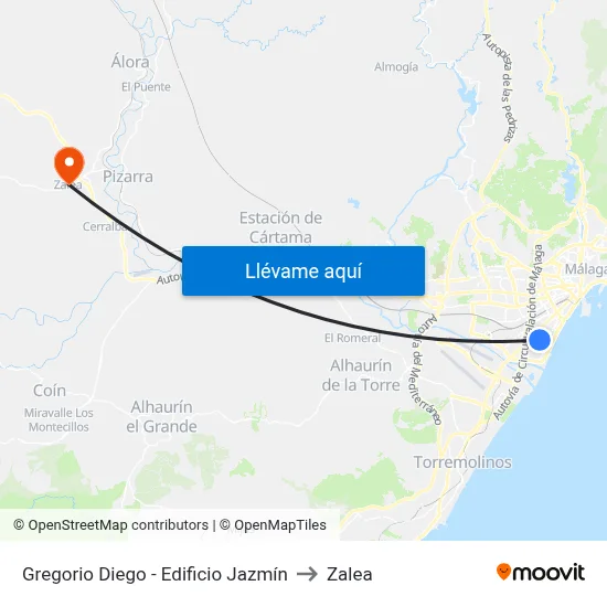 Gregorio Diego - Edificio Jazmín to Zalea map