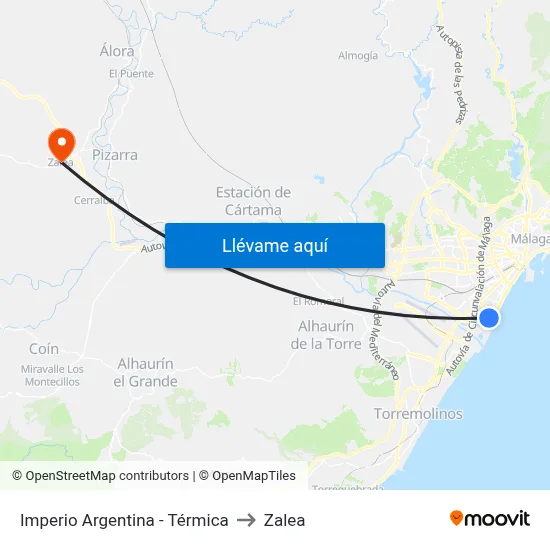 Imperio Argentina - Térmica to Zalea map