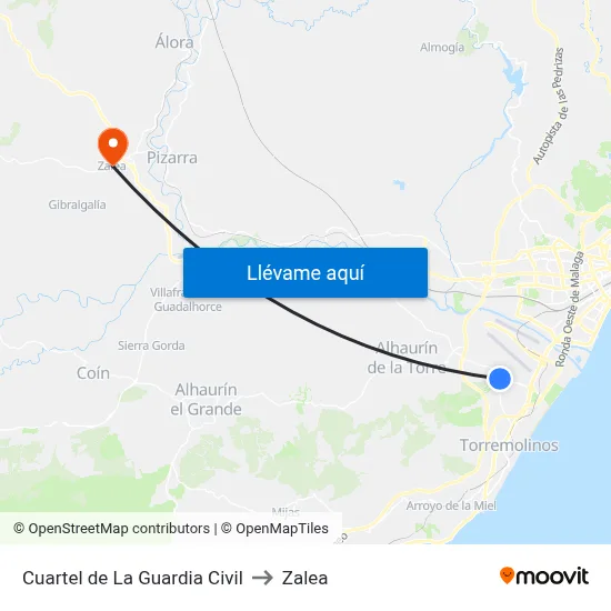 Cuartel de La Guardia Civil to Zalea map