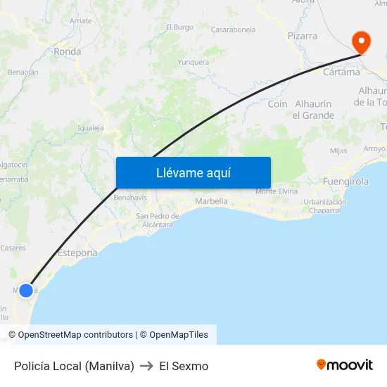 Policía Local (Manilva) to El Sexmo map