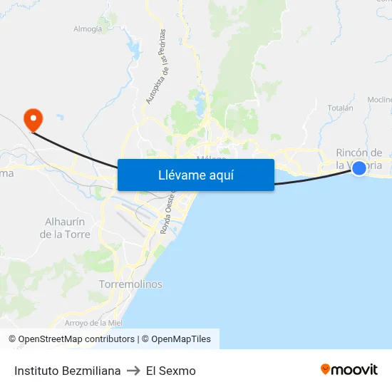 Instituto Bezmiliana to El Sexmo map