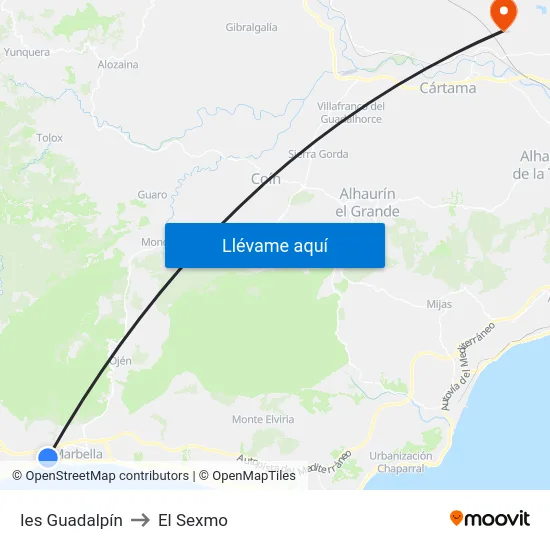 Ies Guadalpín to El Sexmo map