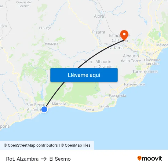 Rot. Alzambra to El Sexmo map