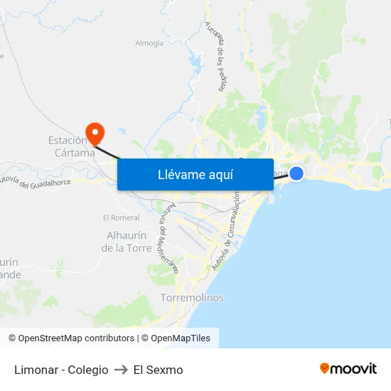 Limonar - Colegio to El Sexmo map