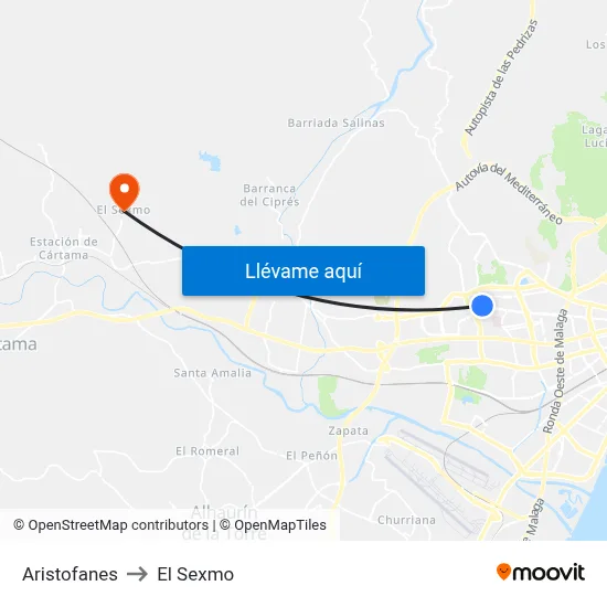 Aristofanes to El Sexmo map