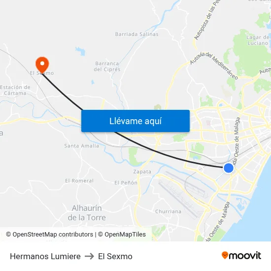 Hermanos Lumiere to El Sexmo map