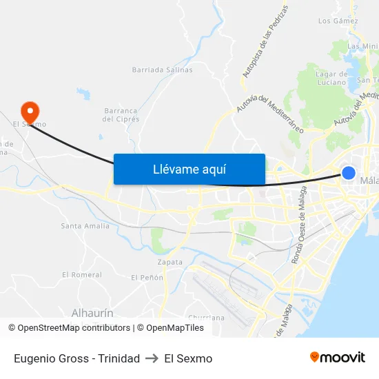 Eugenio Gross - Trinidad to El Sexmo map