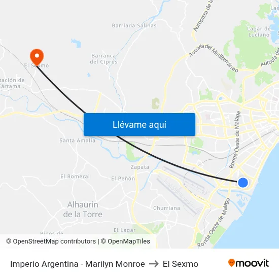 Imperio Argentina - Marilyn Monroe to El Sexmo map