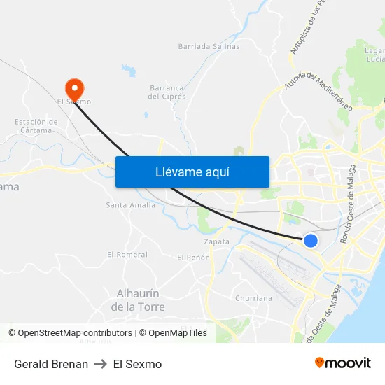 Gerald Brenan to El Sexmo map