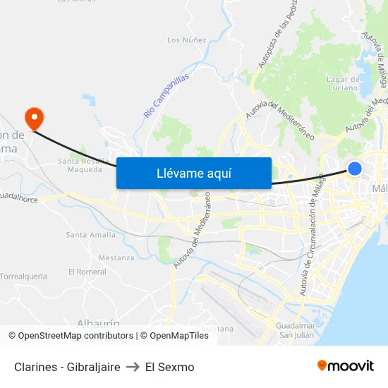 Clarines - Gibraljaire to El Sexmo map