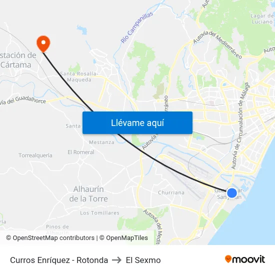Curros Enríquez - Rotonda to El Sexmo map