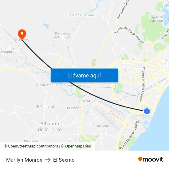 Marilyn Monroe to El Sexmo map