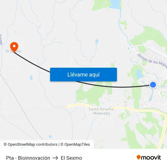 Pta - Bioinnovación to El Sexmo map
