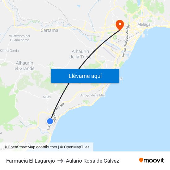 Farmacia El Lagarejo to Aulario Rosa de Gálvez map