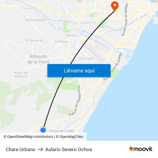 Chare Urbano to Aulario Severo Ochoa map