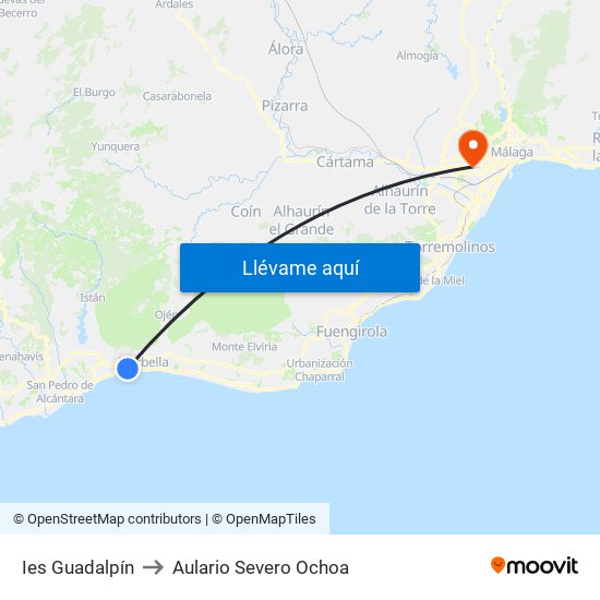 Ies Guadalpín to Aulario Severo Ochoa map