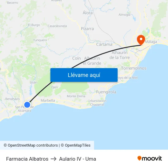 Farmacia Albatros to Aulario IV - Uma map