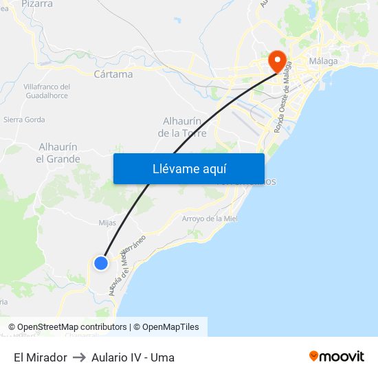 El Mirador to Aulario IV - Uma map