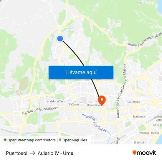 Puertosol to Aulario IV - Uma map