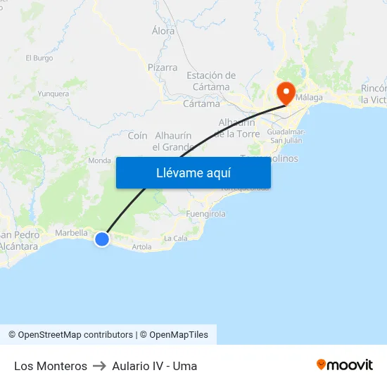 Los Monteros to Aulario IV - Uma map