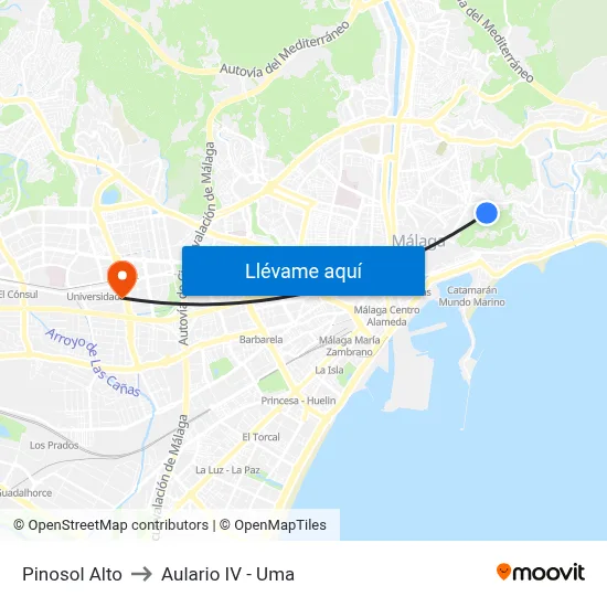 Pinosol Alto to Aulario IV - Uma map