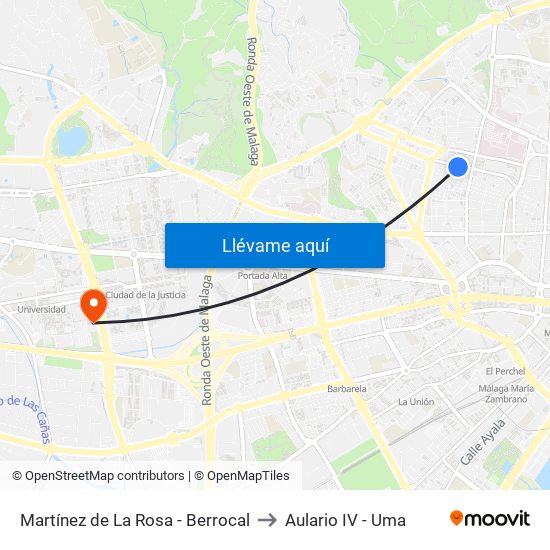 Martínez de La Rosa - Berrocal to Aulario IV - Uma map