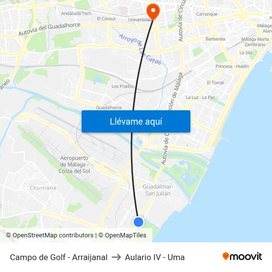 Campo de Golf - Arraijanal to Aulario IV - Uma map