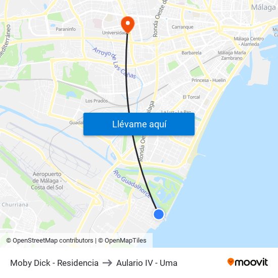 Moby Dick - Residencia to Aulario IV - Uma map