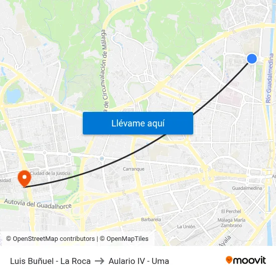 Luis Buñuel - La Roca to Aulario IV - Uma map