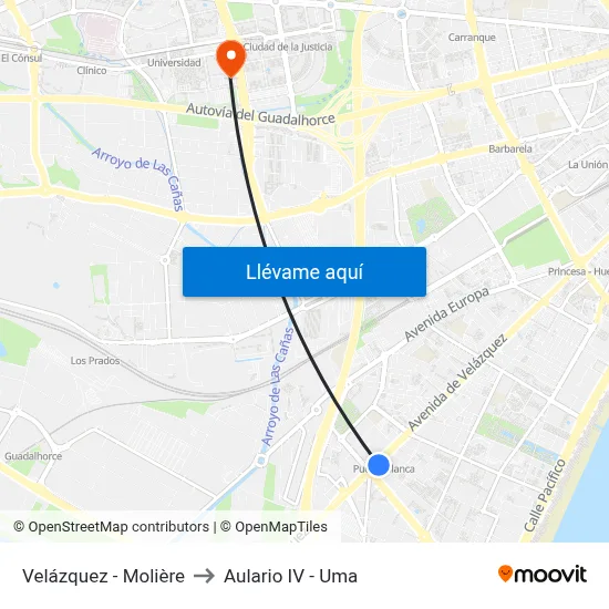 Velázquez - Molière to Aulario IV - Uma map